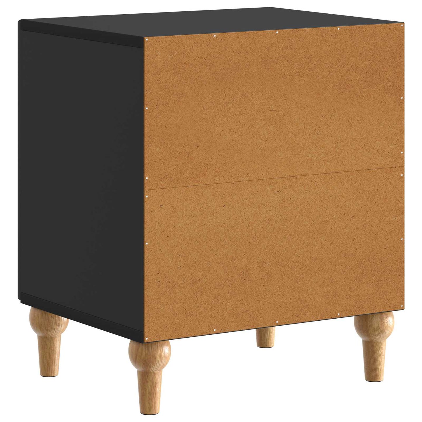 Nattbordskap Svart 43 x 34,5 x 50 cm Konstruert tre