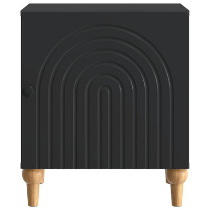 Nattbordskap Svart 43 x 34,5 x 50 cm Konstruert tre