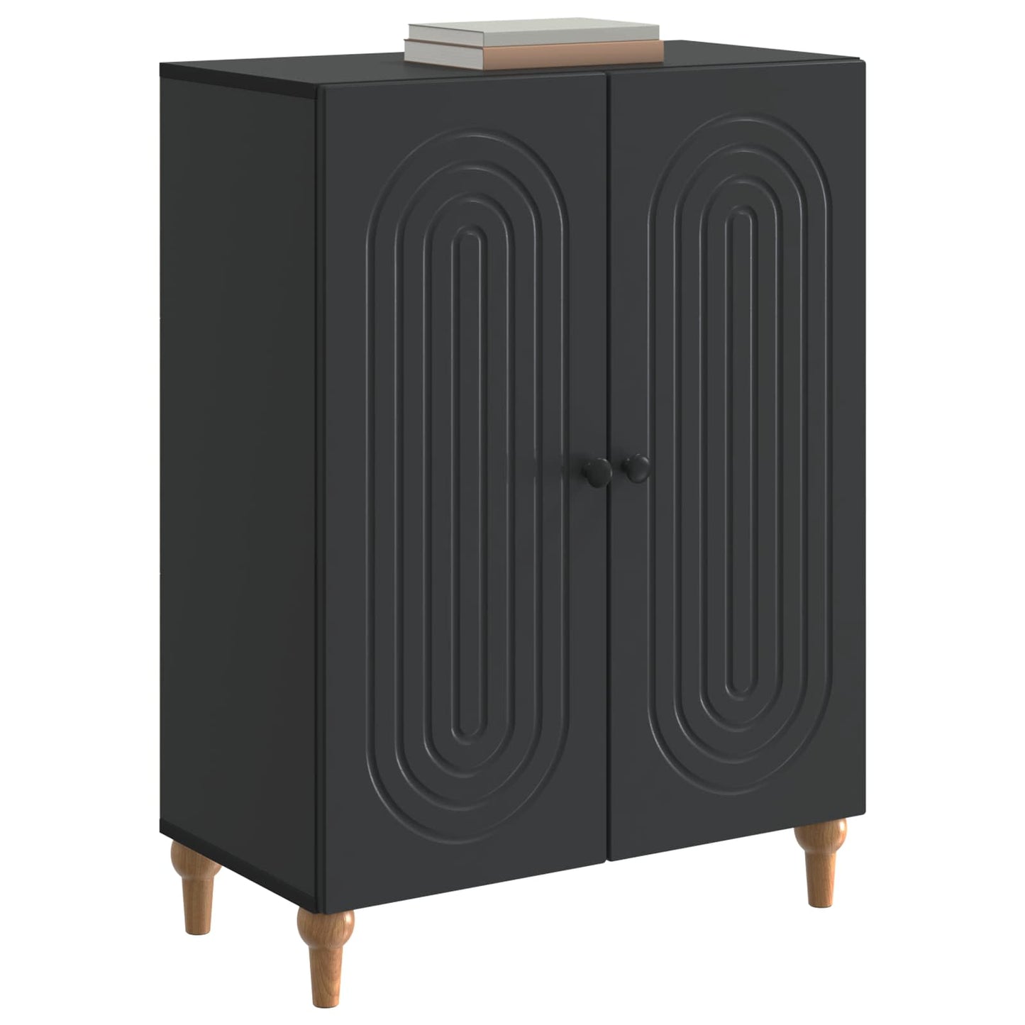 Serviesskap Svart 66 x 34,5 x 90 cm Konstruert tre