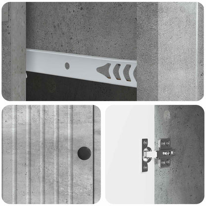 Serviesskap Betonggrå 66 x 34,5 x 90 cm Konstruert tre