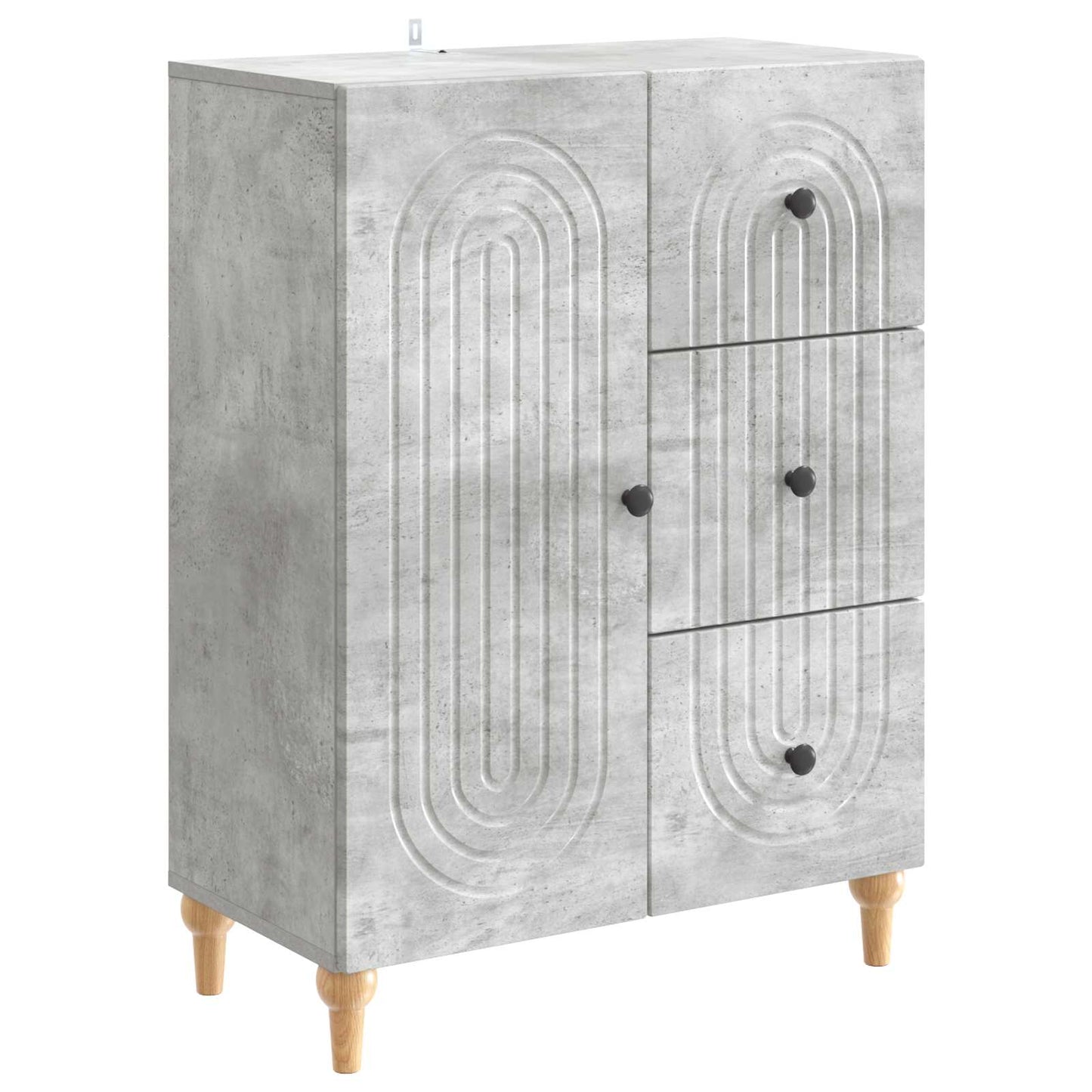 Serviesskap Betonggrå 66 x 34,5 x 90 cm Konstruert tre