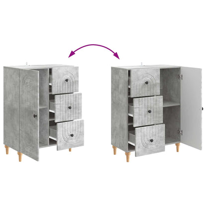 Serviesskap Betonggrå 66 x 34,5 x 90 cm Konstruert tre