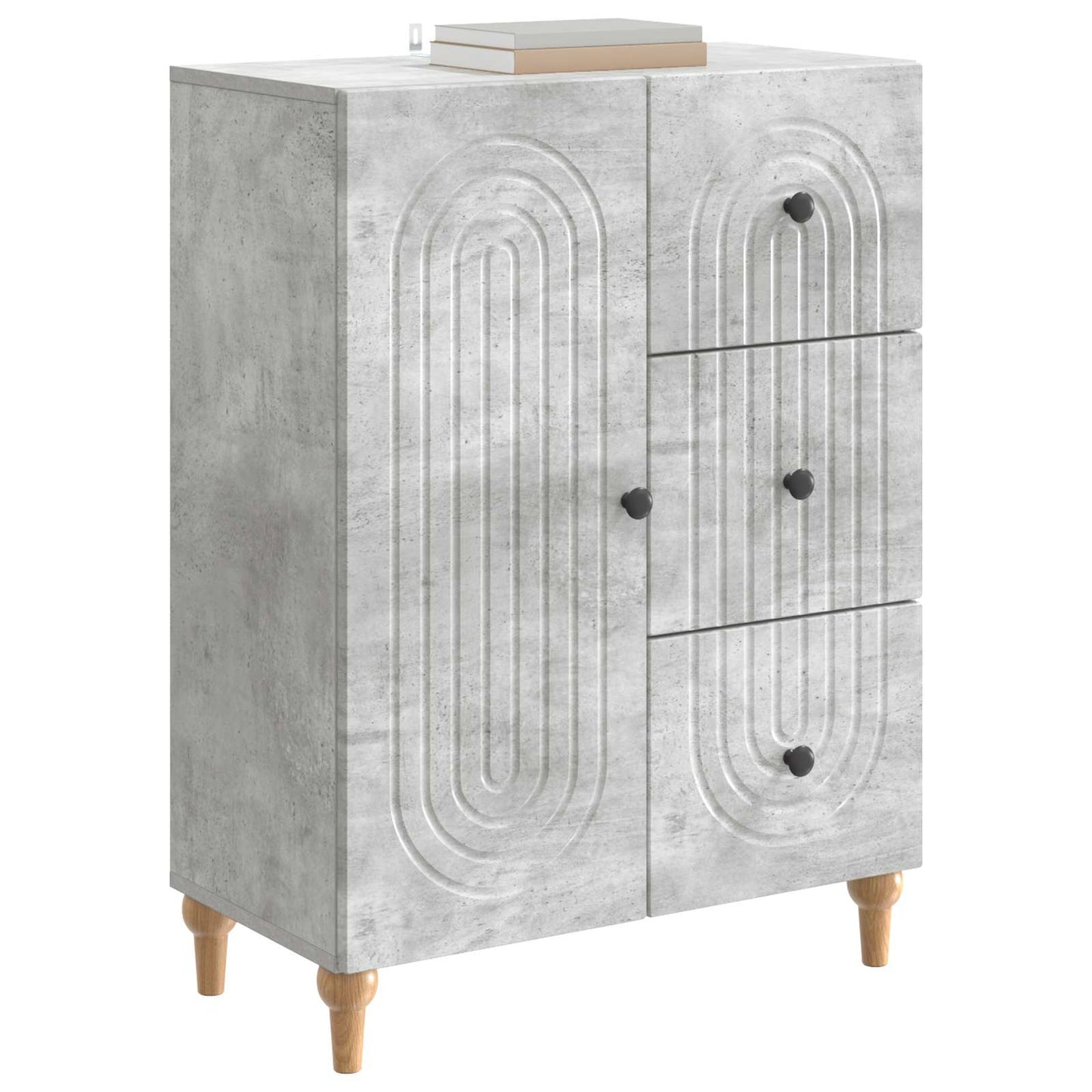 Serviesskap Betonggrå 66 x 34,5 x 90 cm Konstruert tre