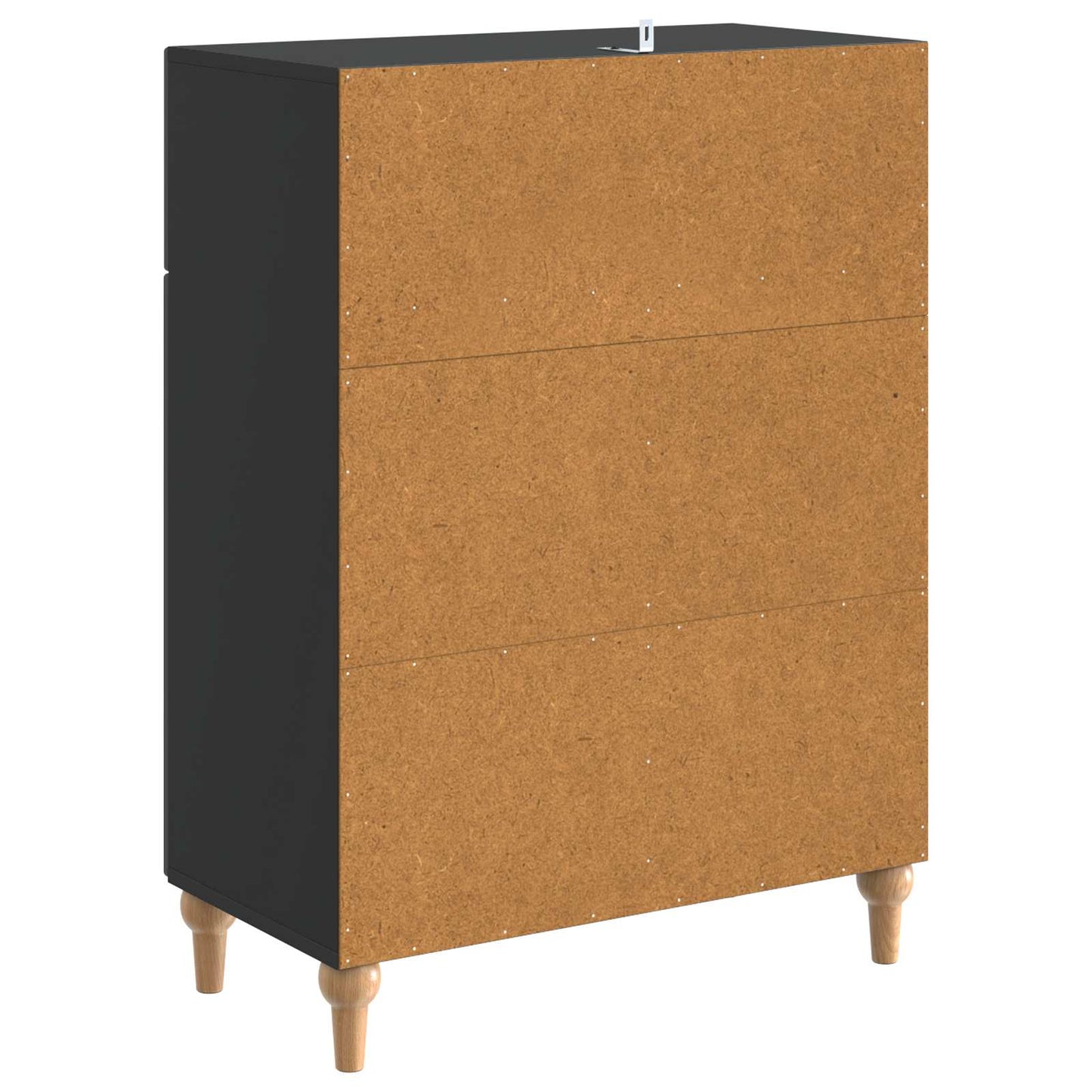 Serviesskap med skuff Svart 66 x 34,5 x 90 cm Konstruert tre