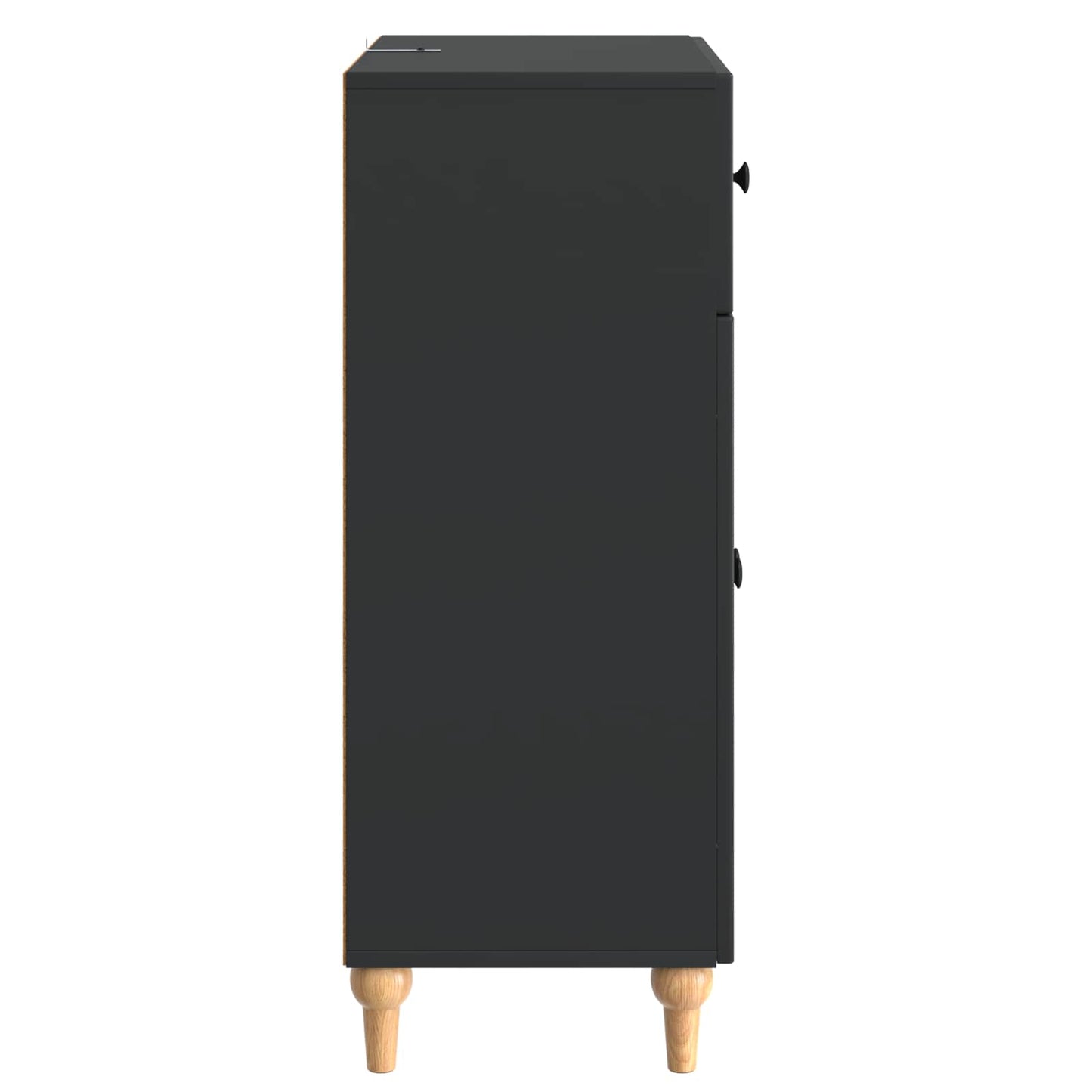 Serviesskap med skuff Svart 66 x 34,5 x 90 cm Konstruert tre