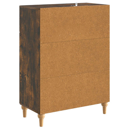 Serviesskap med skuff Røkt Eik 66 x 34,5 x 90 cm Konstruert tre