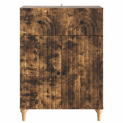 Serviesskap med skuff Røkt Eik 66 x 34,5 x 90 cm Konstruert tre