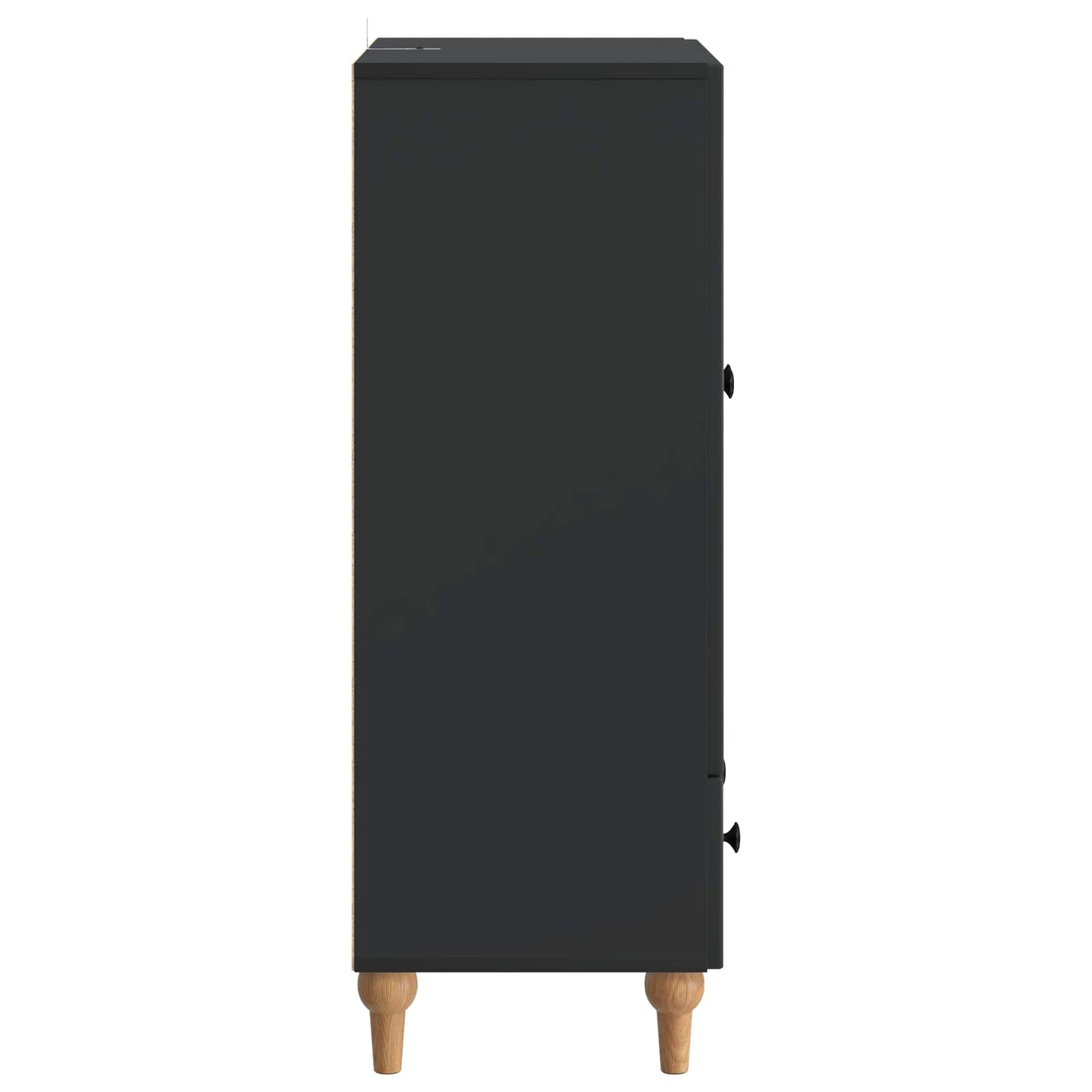 Serviesskap med skuff Svart 66 x 34,5 x 95 cm Konstruert tre