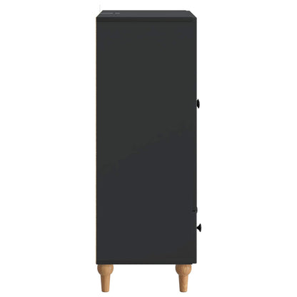 Serviesskap med skuff Svart 66 x 34,5 x 95 cm Konstruert tre