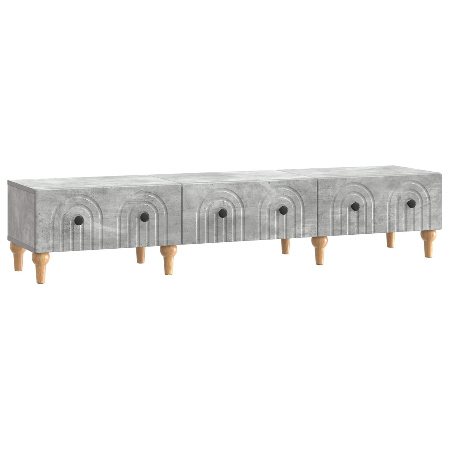 TV-skap med skuff Betonggrå 147 x 34,5 x 30 cm Konstruert tre