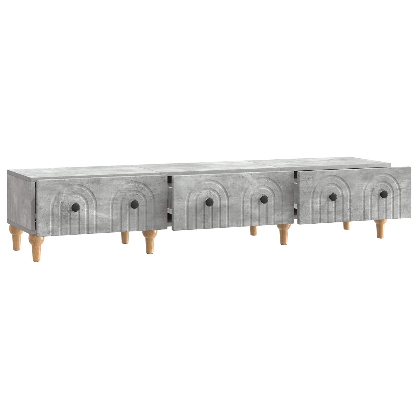 TV-skap med skuff Betonggrå 147 x 34,5 x 30 cm Konstruert tre