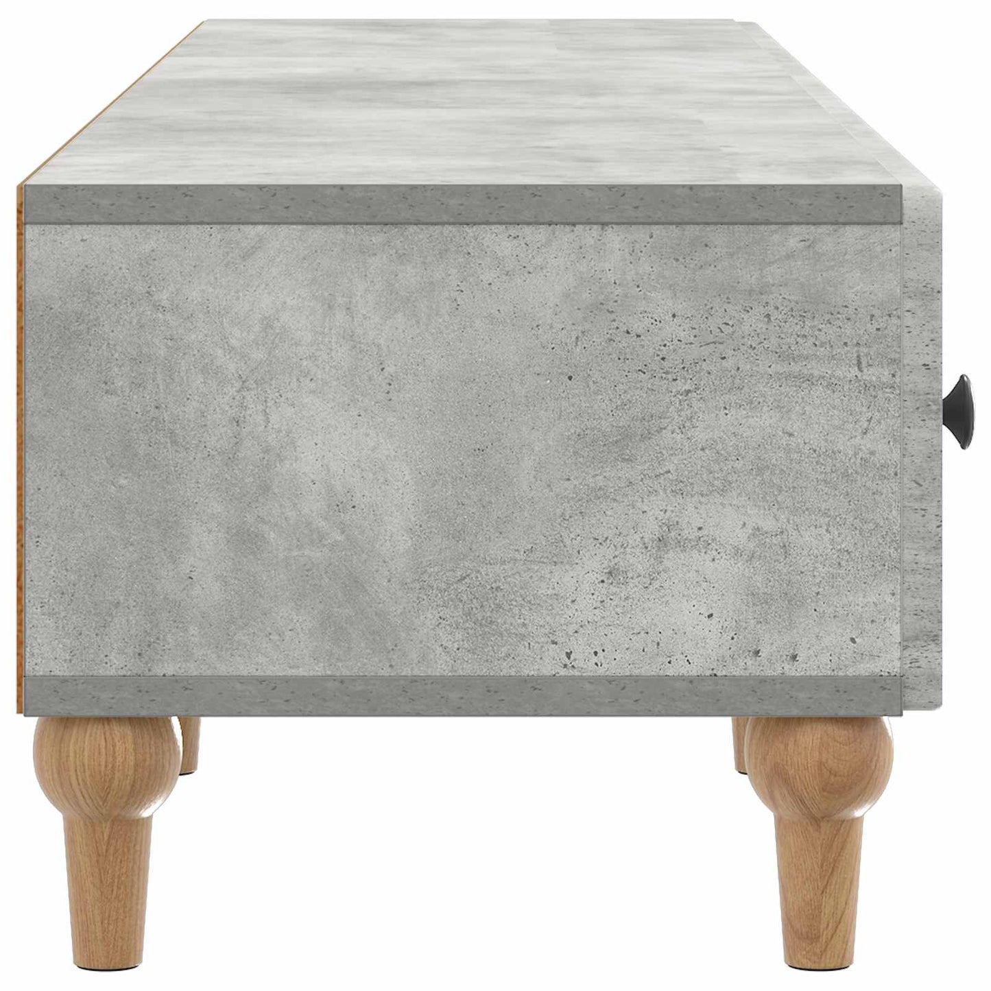 TV-skap med skuff Betonggrå 147 x 34,5 x 30 cm Konstruert tre