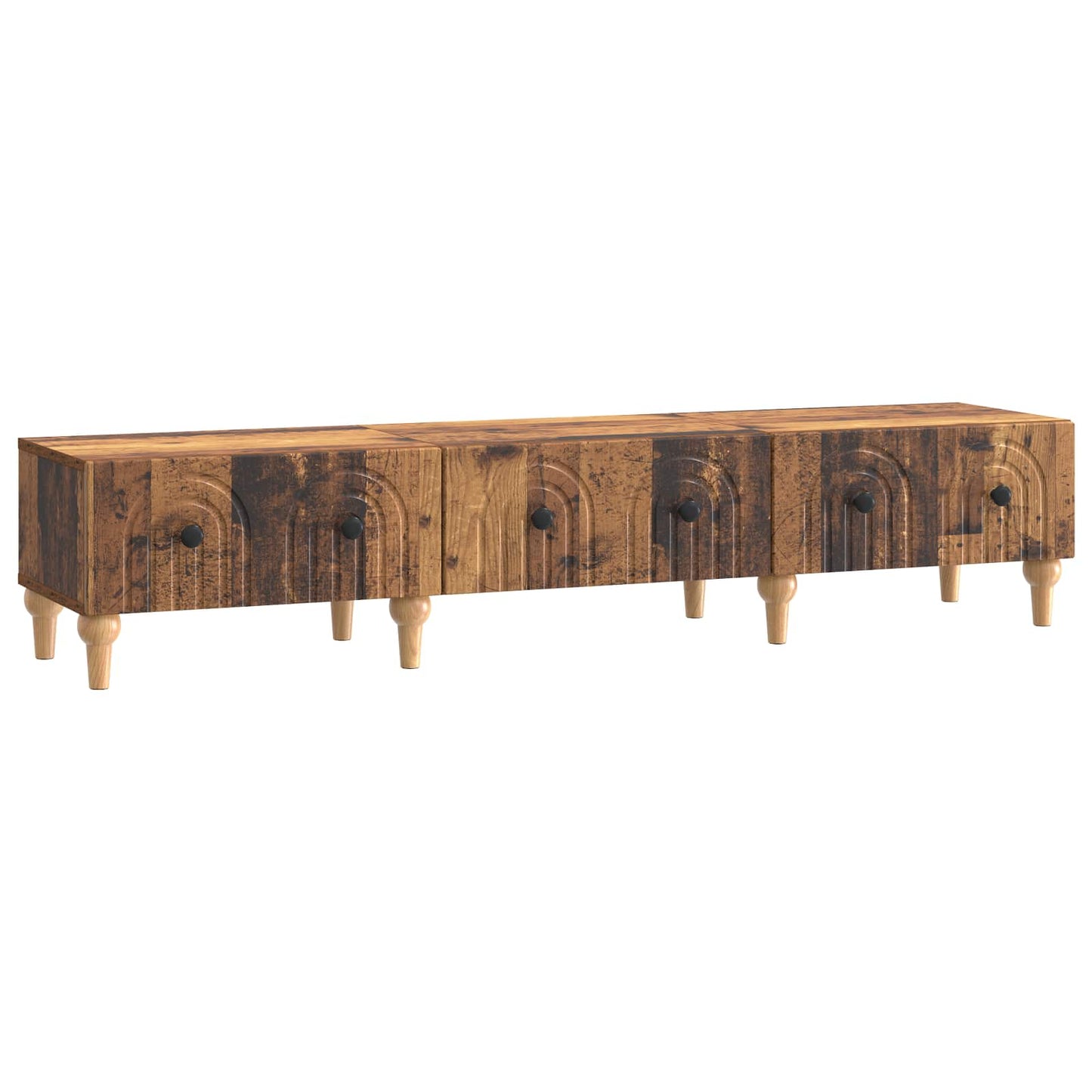 TV-skap med skuff Gammelt tre 147 x 34,5 x 30 cm Konstruert tre