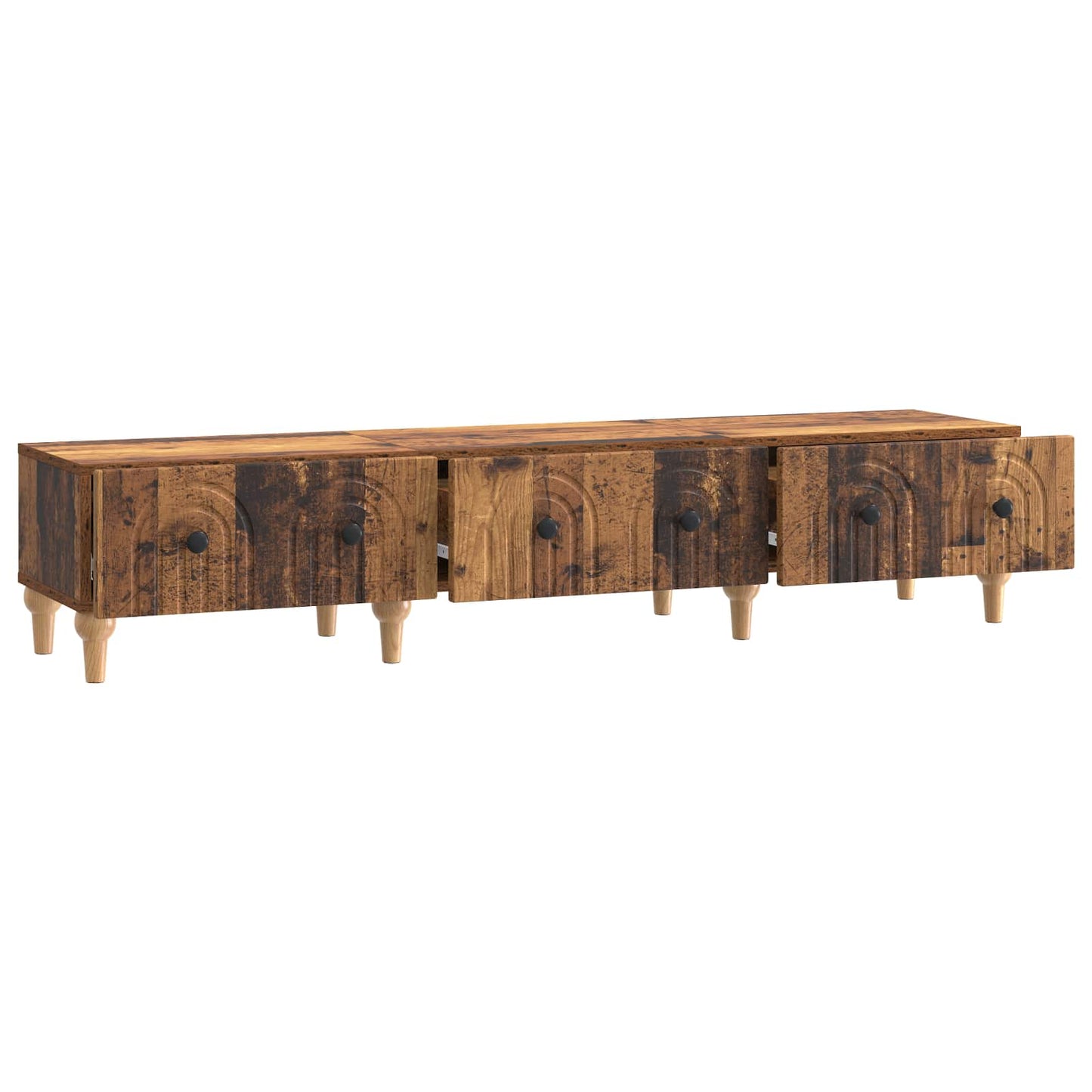 TV-skap med skuff Gammelt tre 147 x 34,5 x 30 cm Konstruert tre