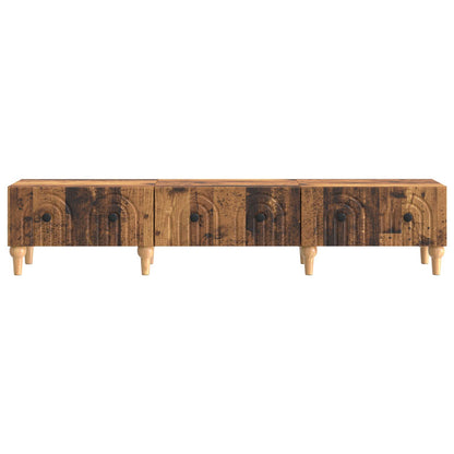 TV-skap med skuff Gammelt tre 147 x 34,5 x 30 cm Konstruert tre