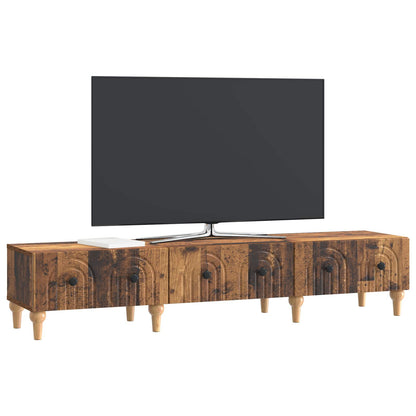 TV-skap med skuff Gammelt tre 147 x 34,5 x 30 cm Konstruert tre