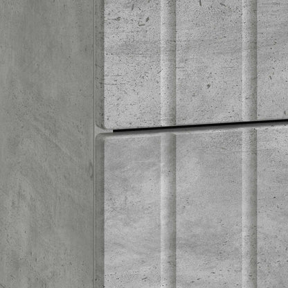Nattbordskap 2 pcs Betonggrå 43 x 34,5 x 49,5 cm Konstruert tre