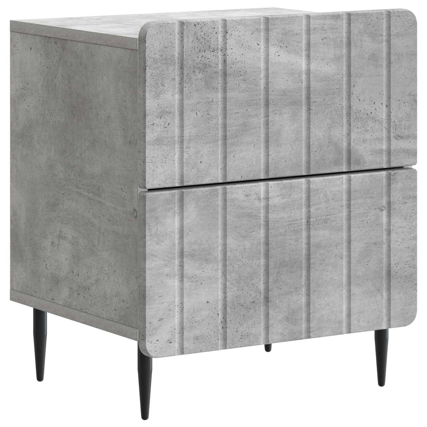 Nattbordskap 2 pcs Betonggrå 43 x 34,5 x 49,5 cm Konstruert tre