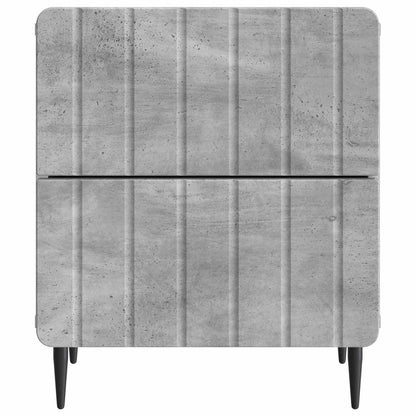 Nattbordskap 2 pcs Betonggrå 43 x 34,5 x 49,5 cm Konstruert tre