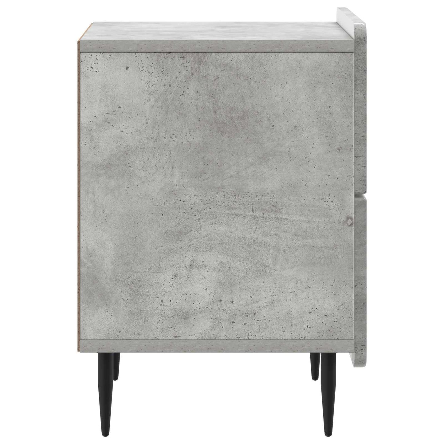 Nattbordskap 2 pcs Betonggrå 43 x 34,5 x 49,5 cm Konstruert tre