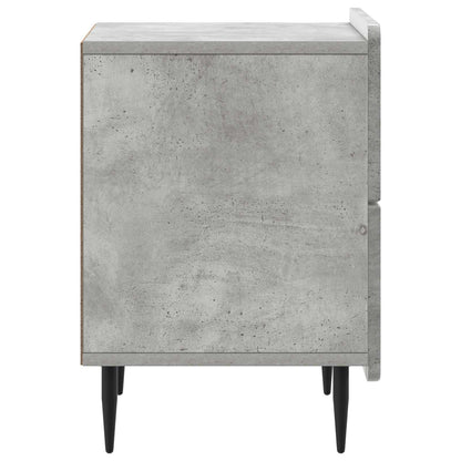Nattbordskap 2 pcs Betonggrå 43 x 34,5 x 49,5 cm Konstruert tre
