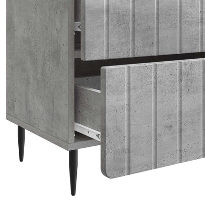 Nattbordskap Betonggrå 62 x 34,5 x 49,5 cm Konstruert tre