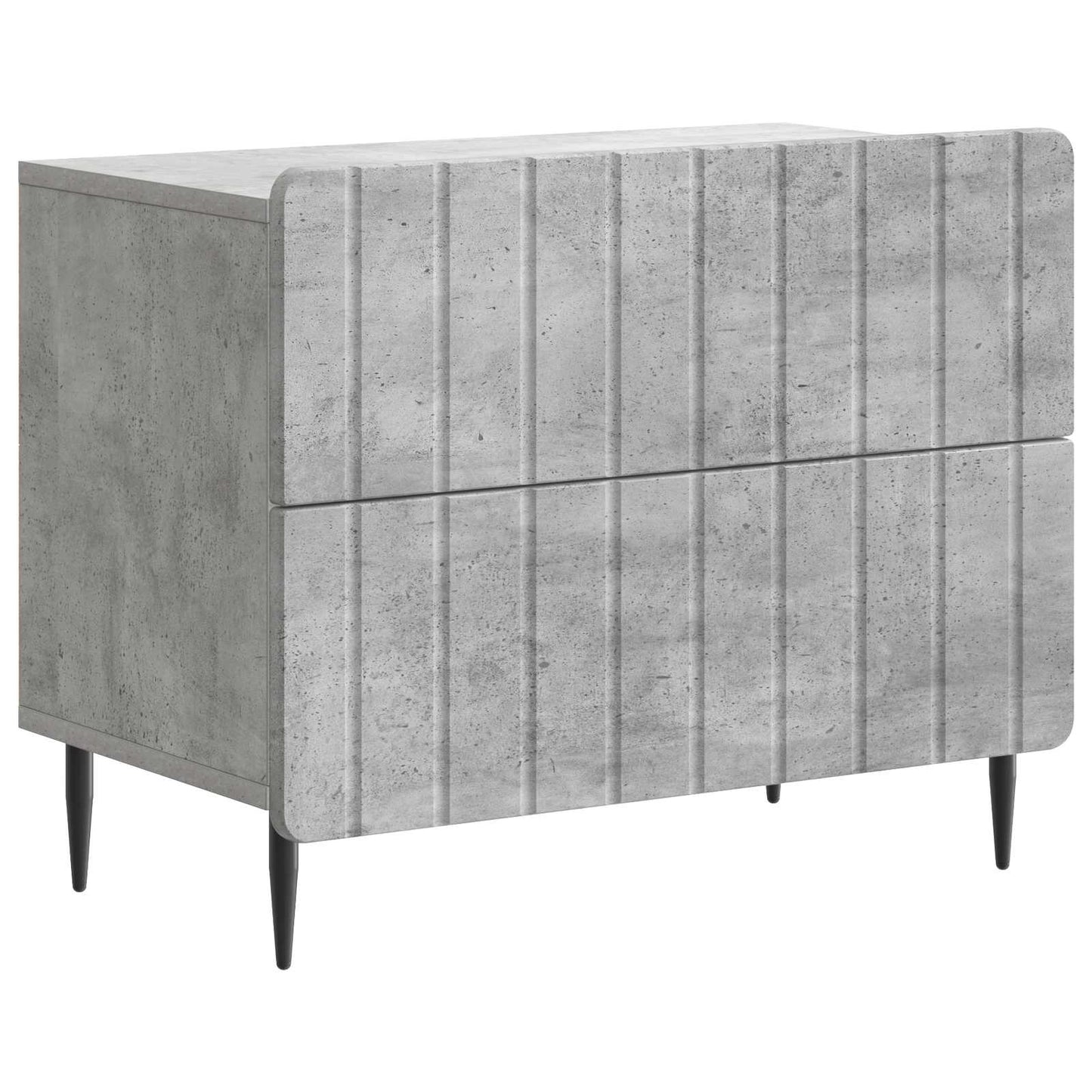 Nattbordskap Betonggrå 62 x 34,5 x 49,5 cm Konstruert tre