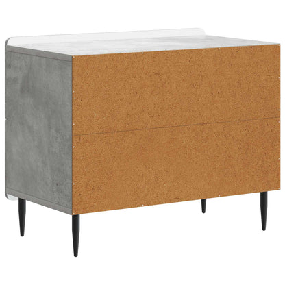 Nattbordskap Betonggrå 62 x 34,5 x 49,5 cm Konstruert tre