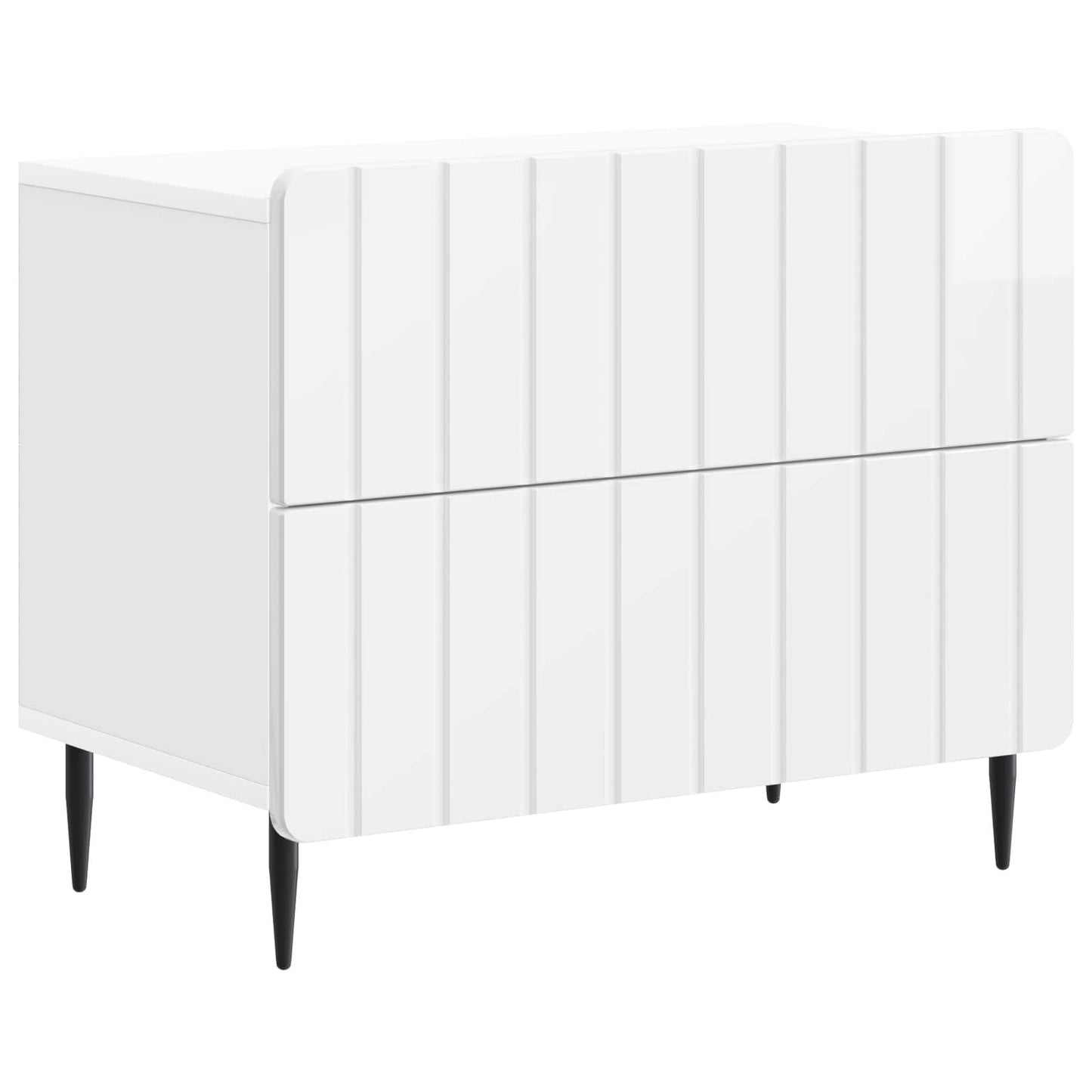 Nattbordskap Høgglans hvit 62 x 34,5 x 49,5 cm Konstruert tre