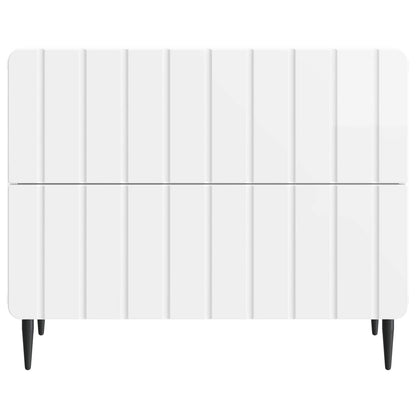 Nattbordskap Høgglans hvit 62 x 34,5 x 49,5 cm Konstruert tre