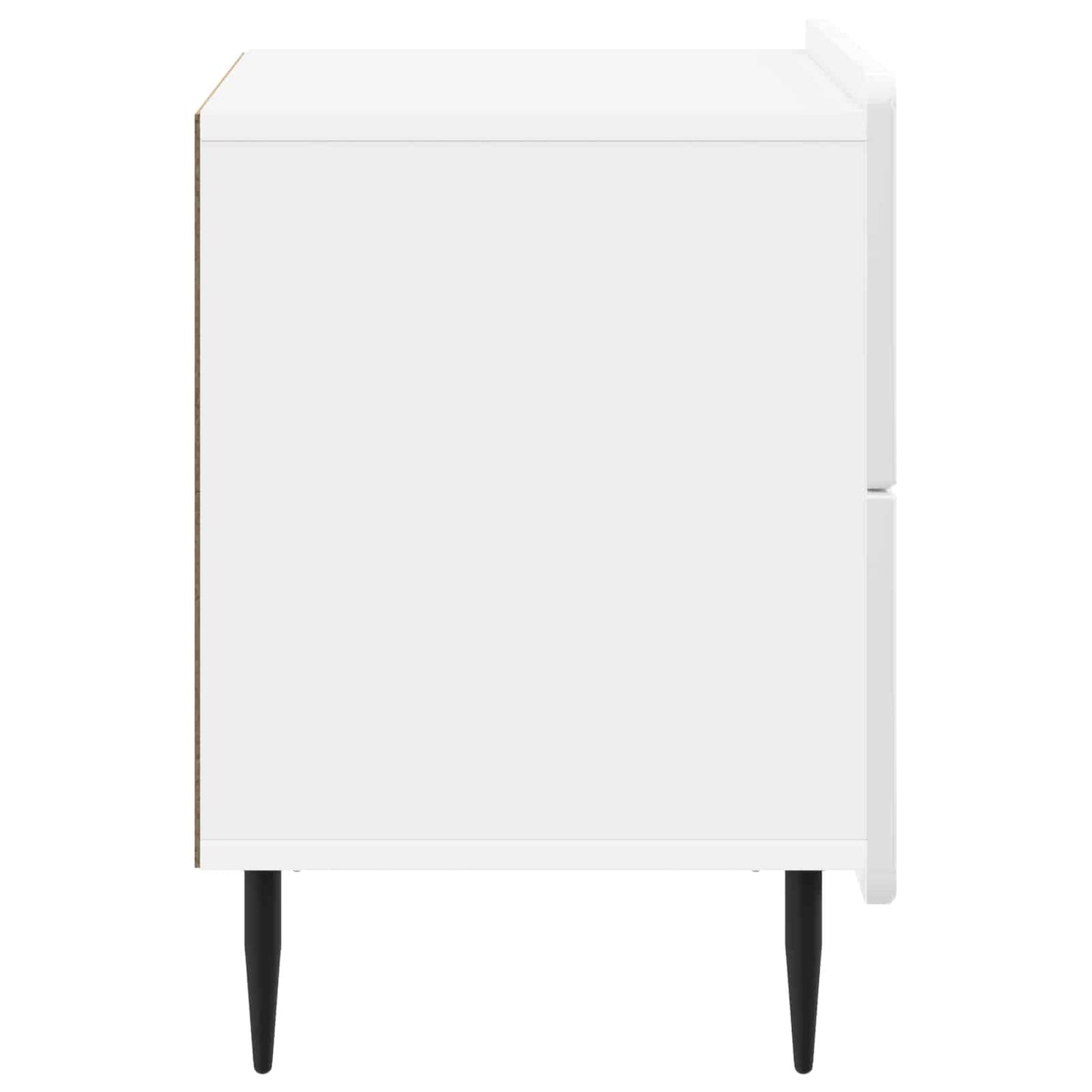 Nattbordskap Høgglans hvit 62 x 34,5 x 49,5 cm Konstruert tre