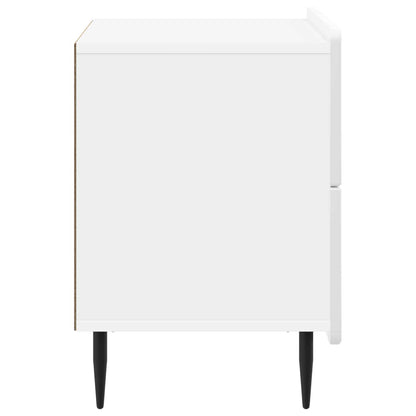 Nattbordskap Høgglans hvit 62 x 34,5 x 49,5 cm Konstruert tre