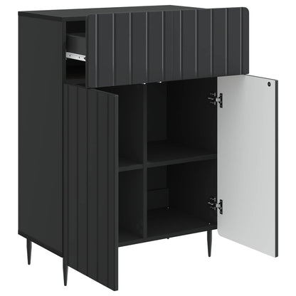 Serviesskap med skuff Svart 66 x 34,5 x 92 cm Konstruert tre