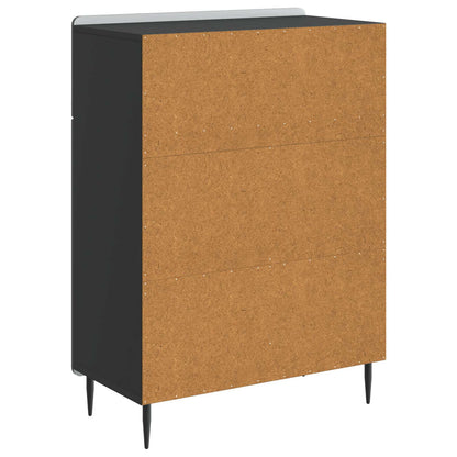 Serviesskap med skuff Svart 66 x 34,5 x 92 cm Konstruert tre