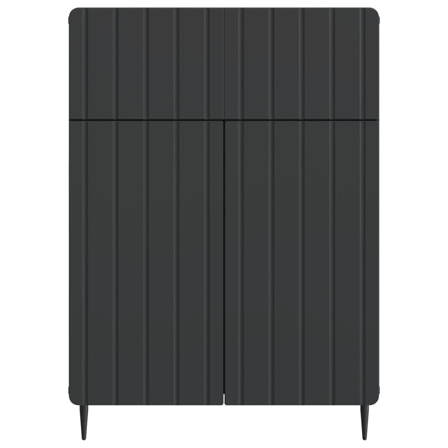 Serviesskap med skuff Svart 66 x 34,5 x 92 cm Konstruert tre