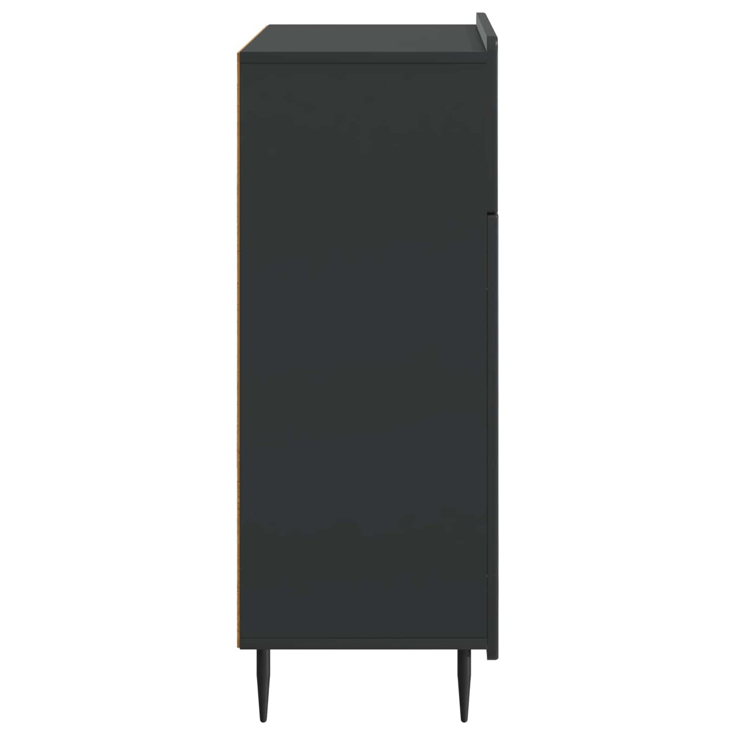Serviesskap med skuff Svart 66 x 34,5 x 92 cm Konstruert tre