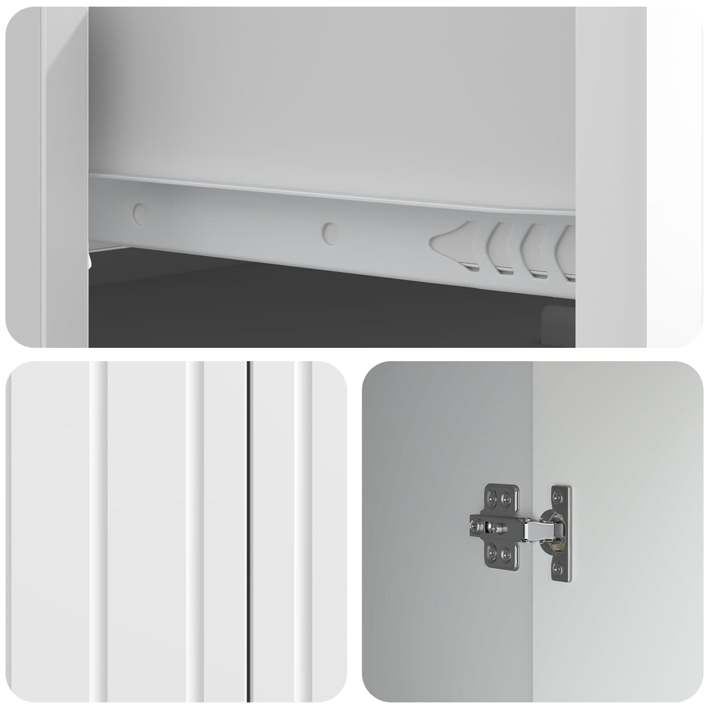 Serviesskap Høgglans hvit 66 x 34,5 x 92 cm Konstruert tre
