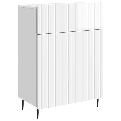 Serviesskap Høgglans hvit 66 x 34,5 x 92 cm Konstruert tre