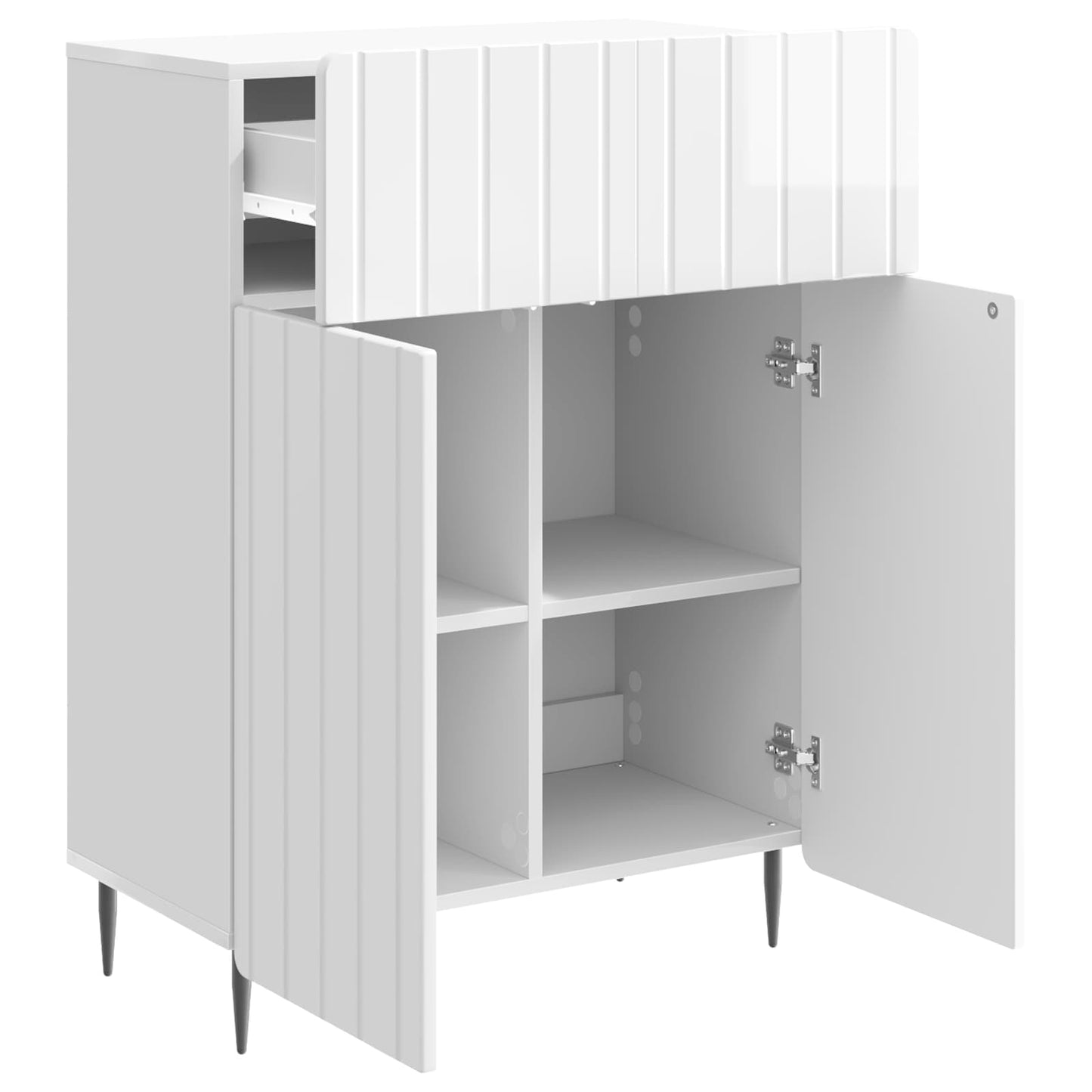 Serviesskap Høgglans hvit 66 x 34,5 x 92 cm Konstruert tre