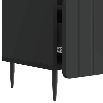 TV-skap med skuff Svart 102 x 34,5 x 50 cm Konstruert tre