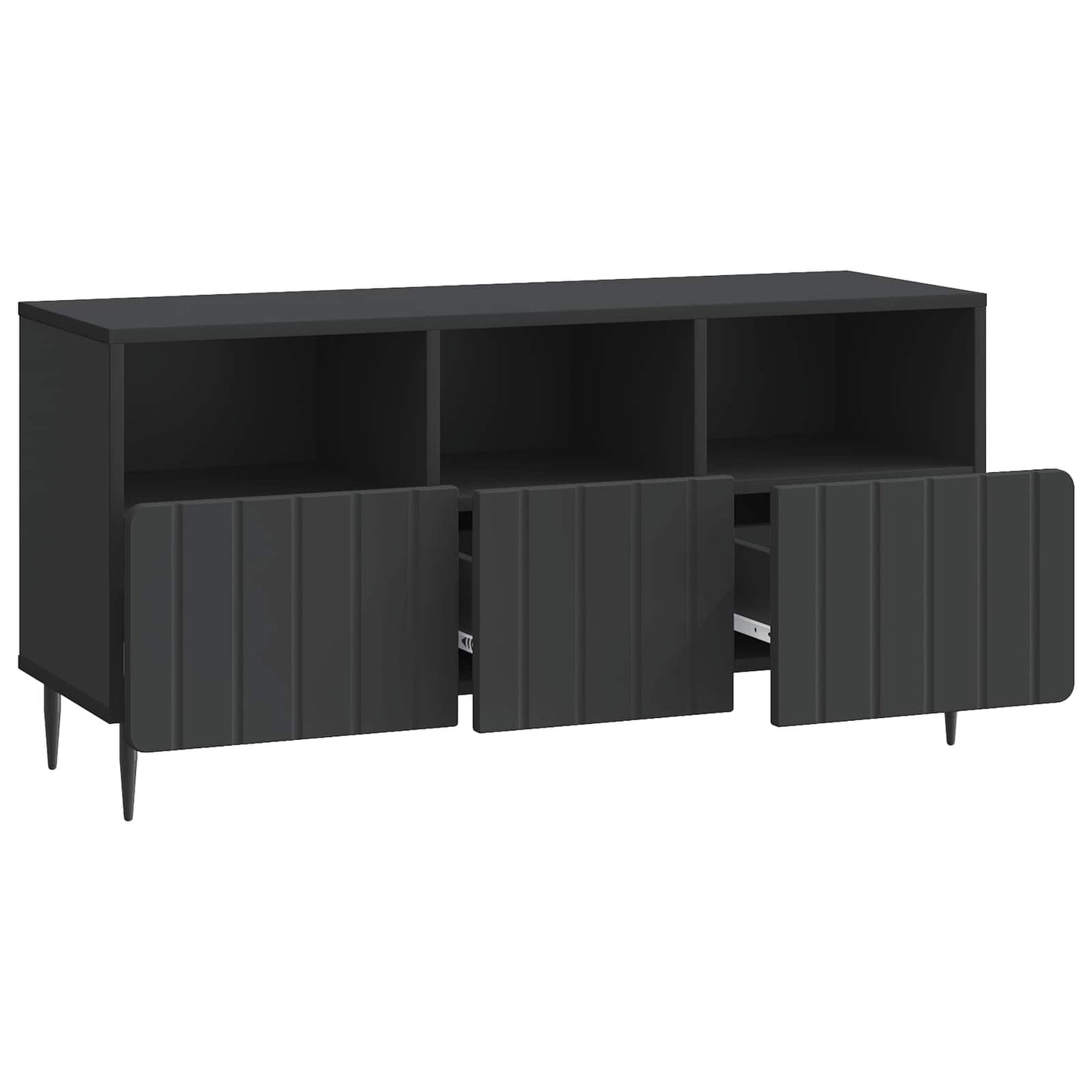 TV-skap med skuff Svart 102 x 34,5 x 50 cm Konstruert tre