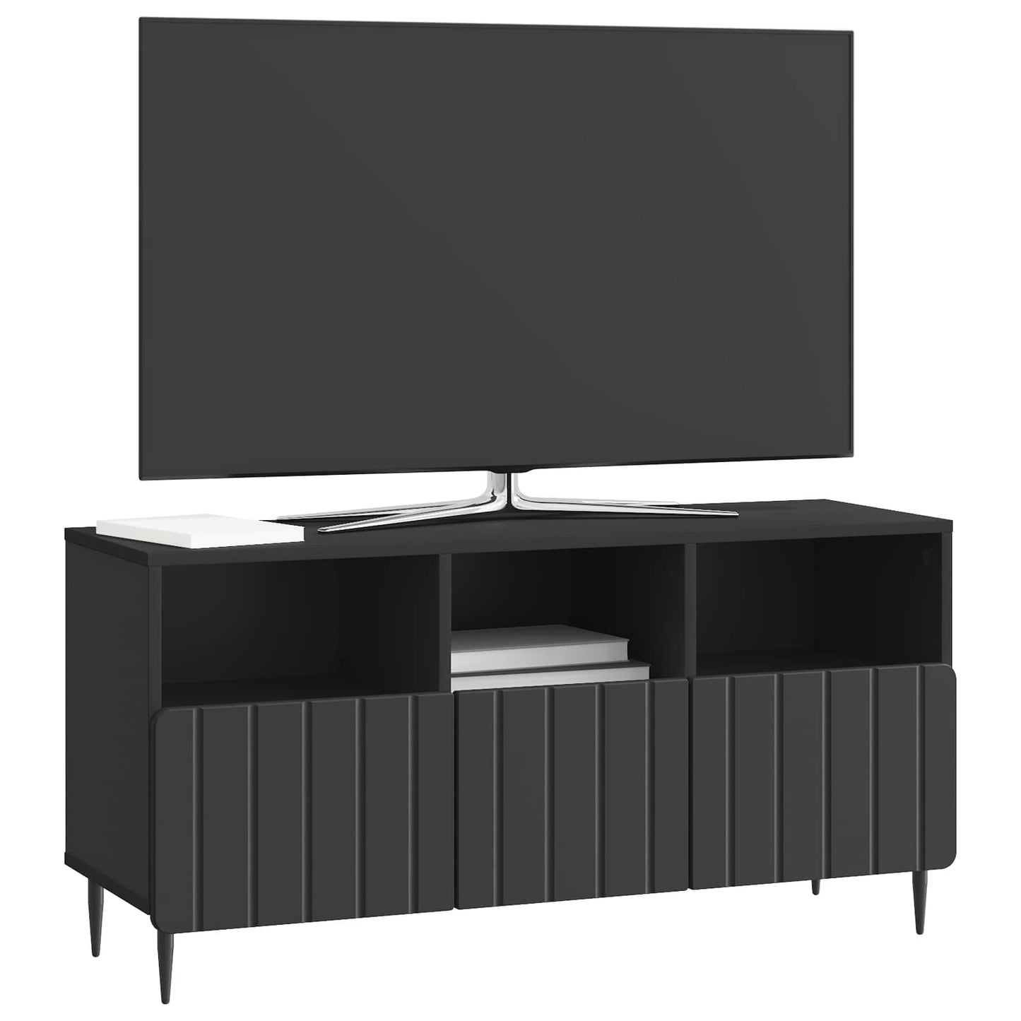TV-skap med skuff Svart 102 x 34,5 x 50 cm Konstruert tre