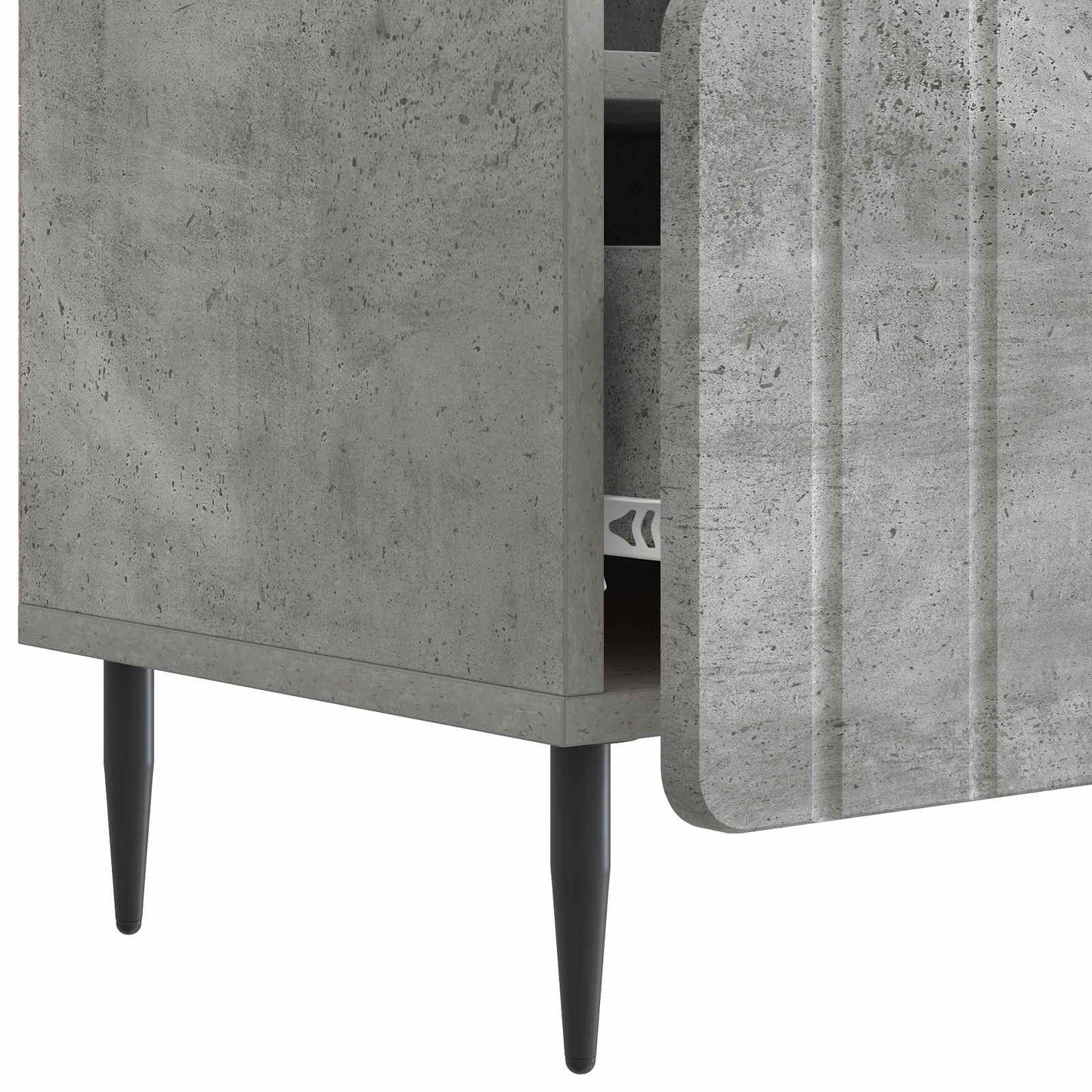 TV-skap med skuff Betonggrå 102 x 34,5 x 50 cm Konstruert tre