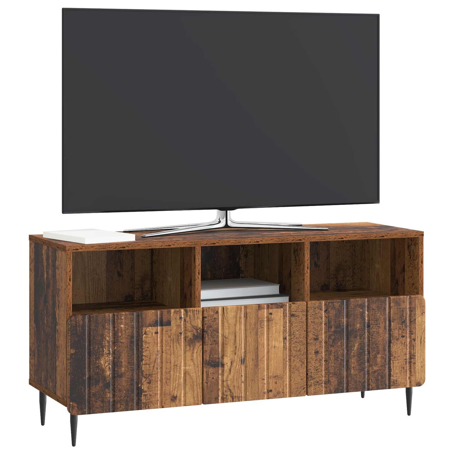TV-skap med skuff Gammelt tre 102 x 34,5 x 50 cm Konstruert tre