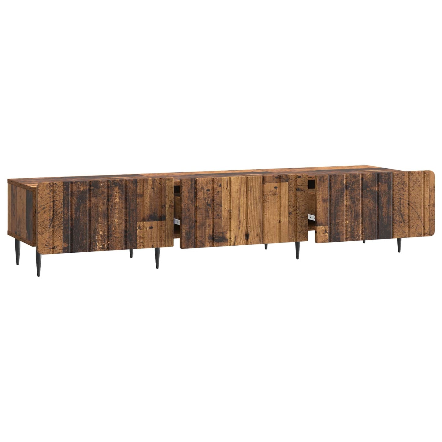 TV-skap med skuff Gammelt tre 147 x 34,5 x 32 cm Konstruert tre