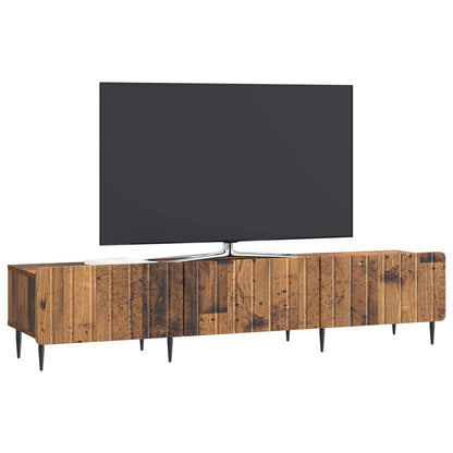 TV-skap med skuff Gammelt tre 147 x 34,5 x 32 cm Konstruert tre