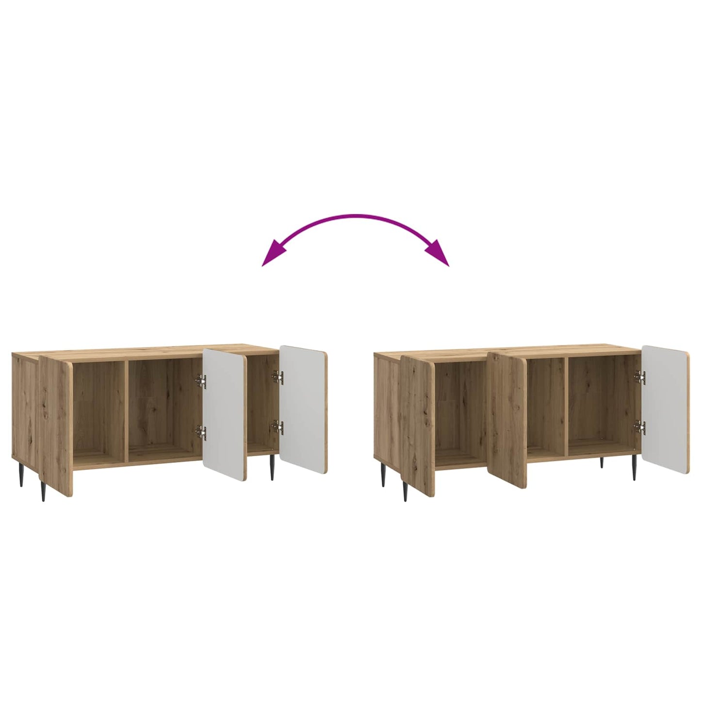 TV-skap Artisan eik 99 x 34,5 x 52 cm Konstruert tre