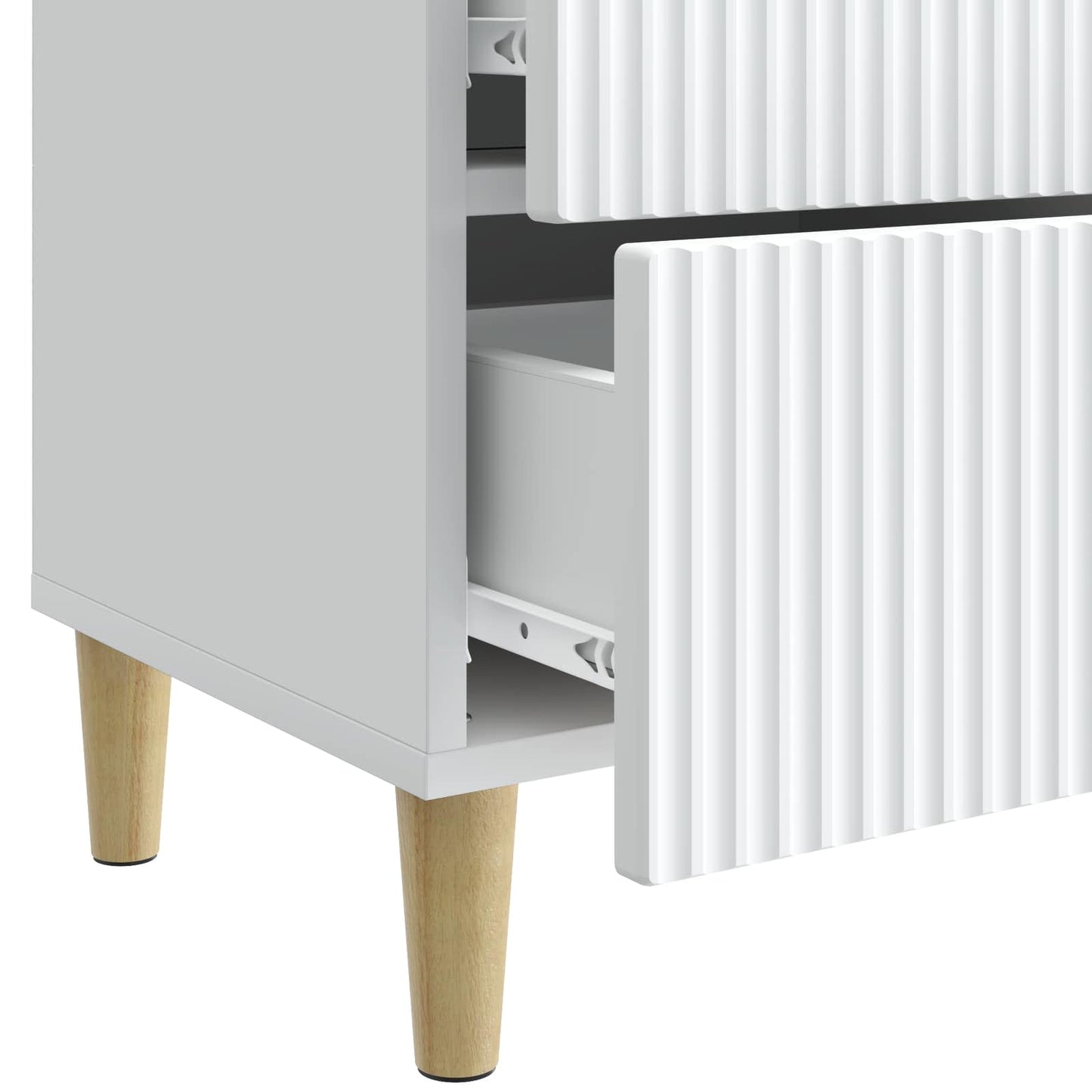 Nattbordskap 2 pcs Hvit 43 x 34,5 x 48 cm Konstruert tre