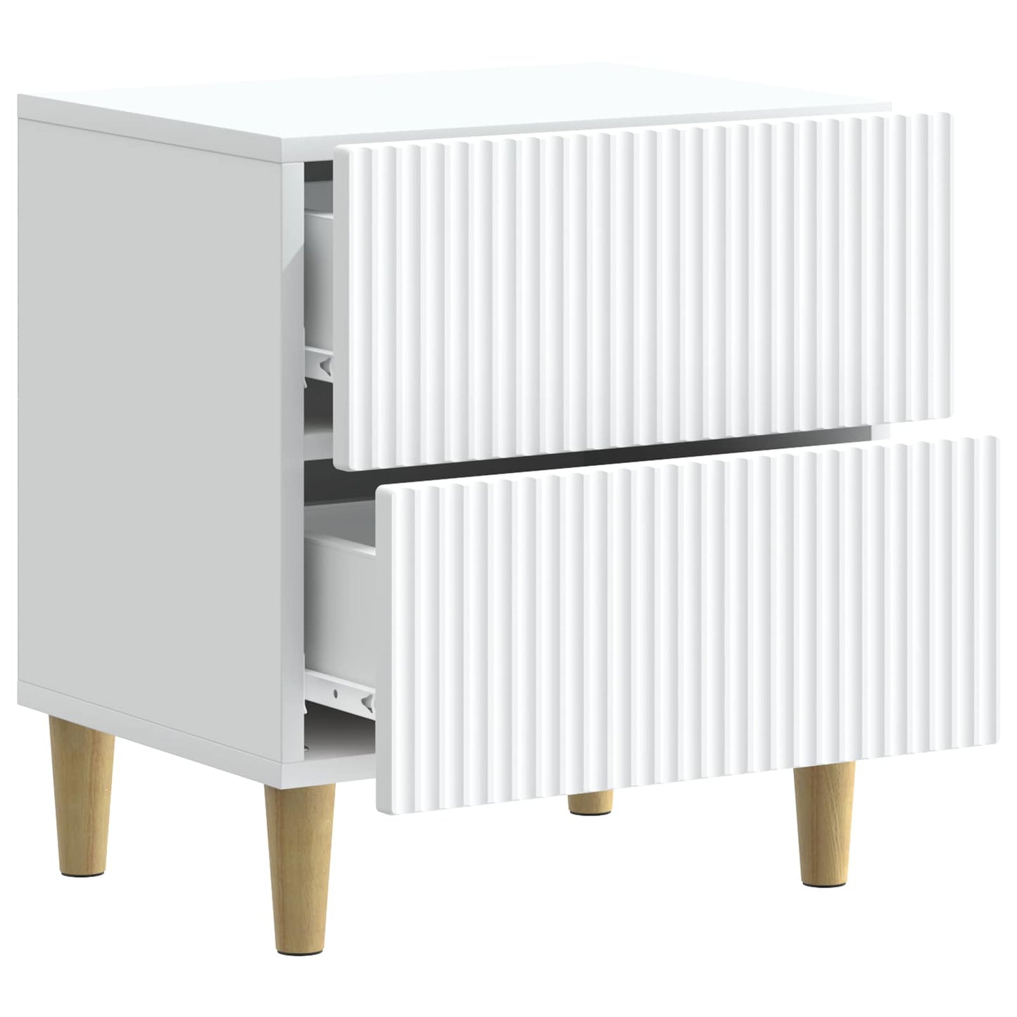 Nattbordskap 2 pcs Hvit 43 x 34,5 x 48 cm Konstruert tre