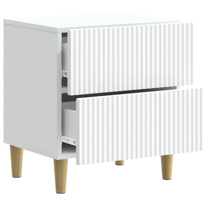 Nattbordskap 2 pcs Hvit 43 x 34,5 x 48 cm Konstruert tre